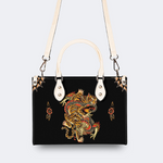 Traditional Tiger And Dragon Print Handbag Factory Direct Sales