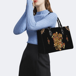 Traditional Tiger And Dragon Print Handbag Factory Direct Sales