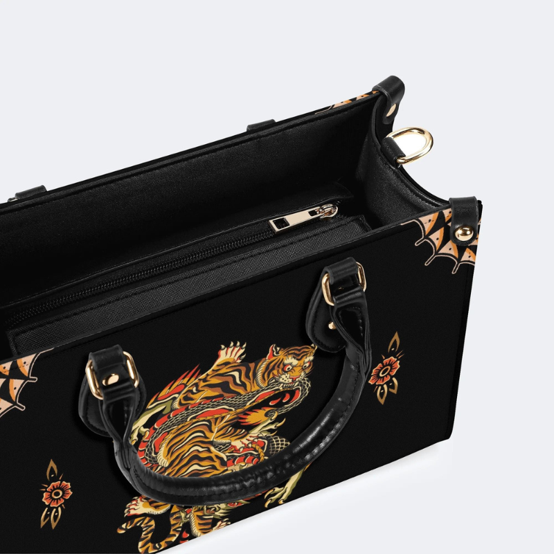 Traditional Tiger And Dragon Print Handbag Factory Direct Sales