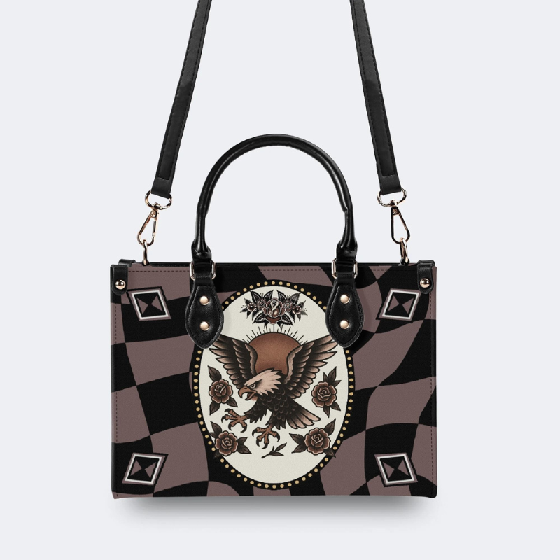Vintage Eagle Day Print Handbag Factory Direct Sales_02