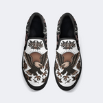 Vintage Eagle Day Print Slip On Shoes_05