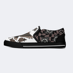Vintage Eagle Day Print Slip On Shoes_07