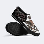 Vintage Eagle Day Print Slip On Shoes_09