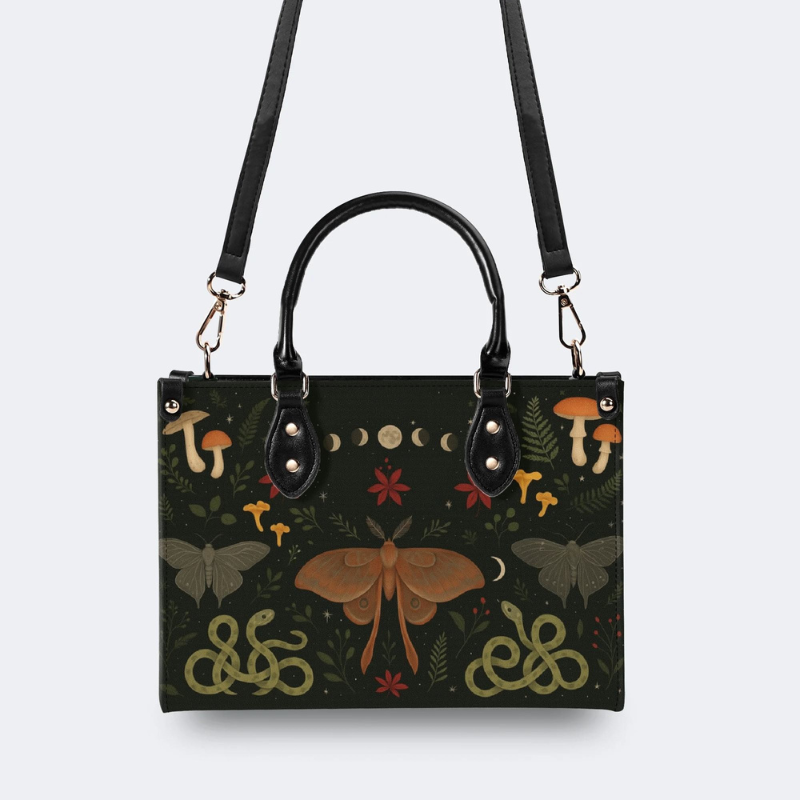 Vintage Moth And Snake Print Handbag Factory Direct Sales_02