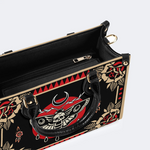 Vintage Red Sun Moth Print Handbag Factory Direct Sales_11