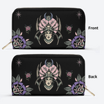 Vintage Spider Queen Print Leather Wallet_01