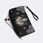 Vintage Spider Queen Print Leather Wallet_04