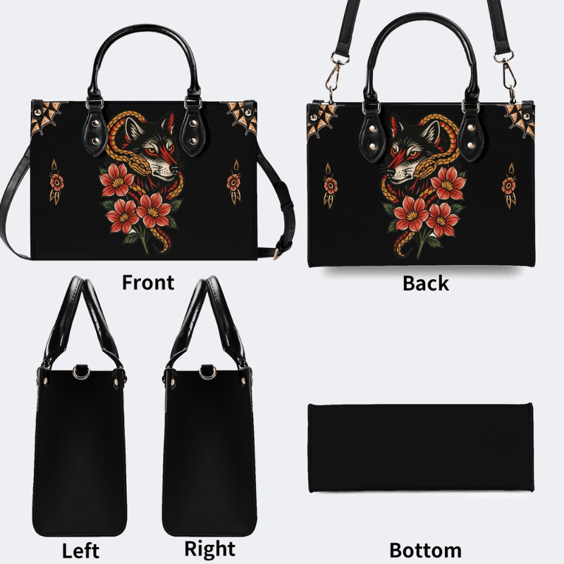 Wolf And Snake Print Handbag Factory Direct Sales