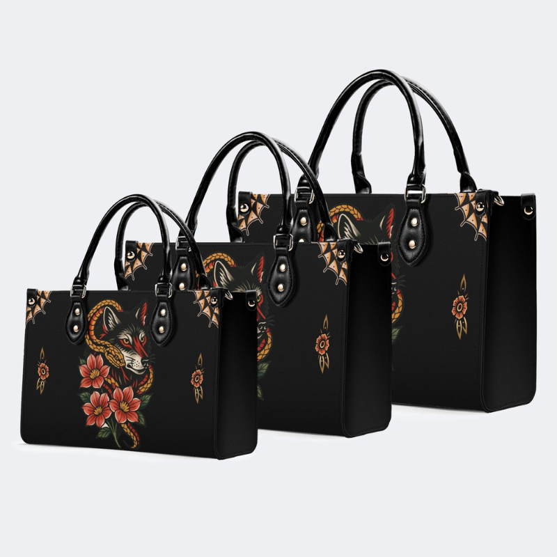 Wolf And Snake Print Handbag Factory Direct Sales