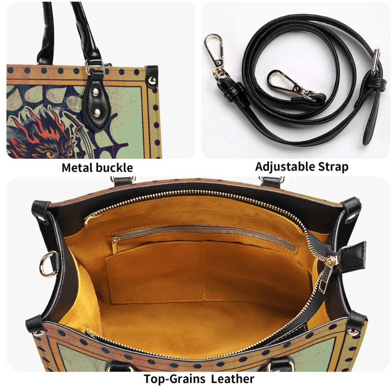 Wolf Head Print Handbag Factory Direct Sales