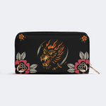 Wolf Head Print Leather Wallet Factory Direct Sales_03