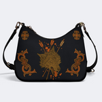 Wolf Shot Dead By Bow And Arrow Leather Crossbody Bag_01
