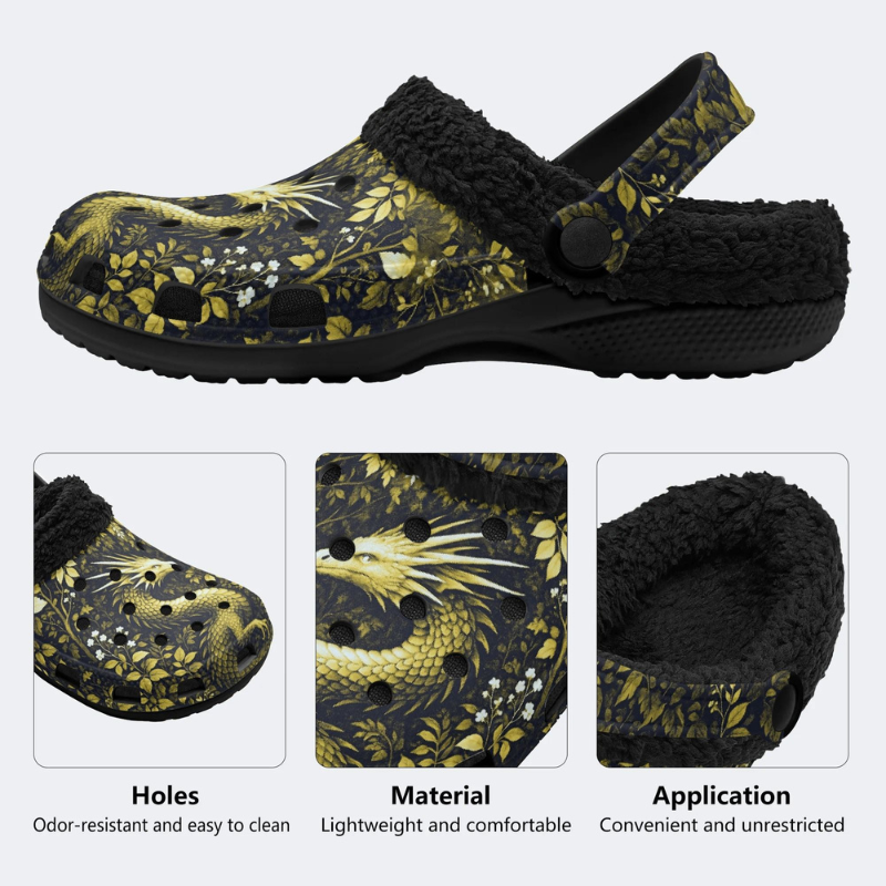 Yellow Dragon Print Slippers/Sandals Factory direct sales