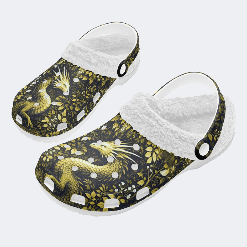 Yellow Dragon Print Slippers/Sandals Factory direct sales