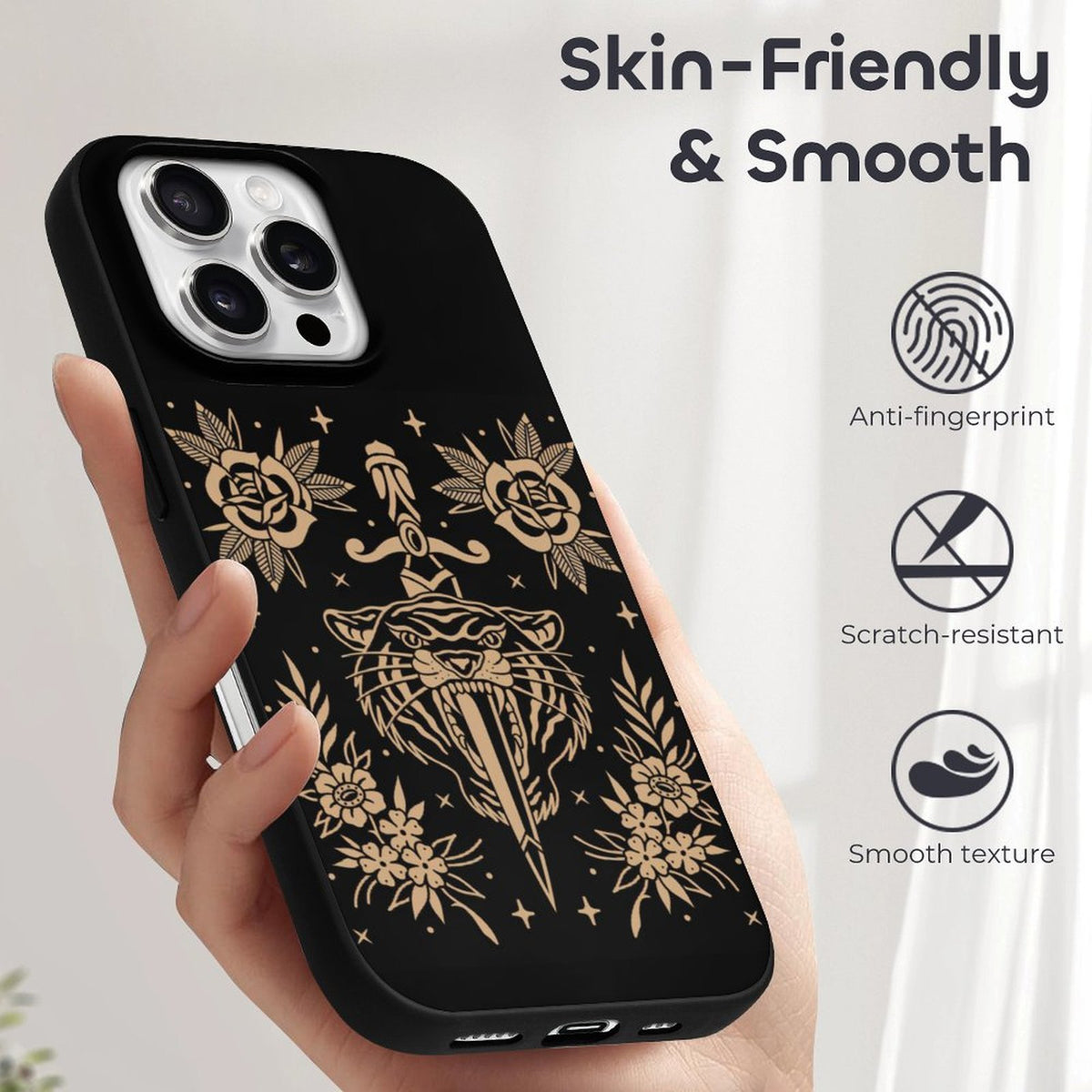 Old School Tiger Print - Phone Case