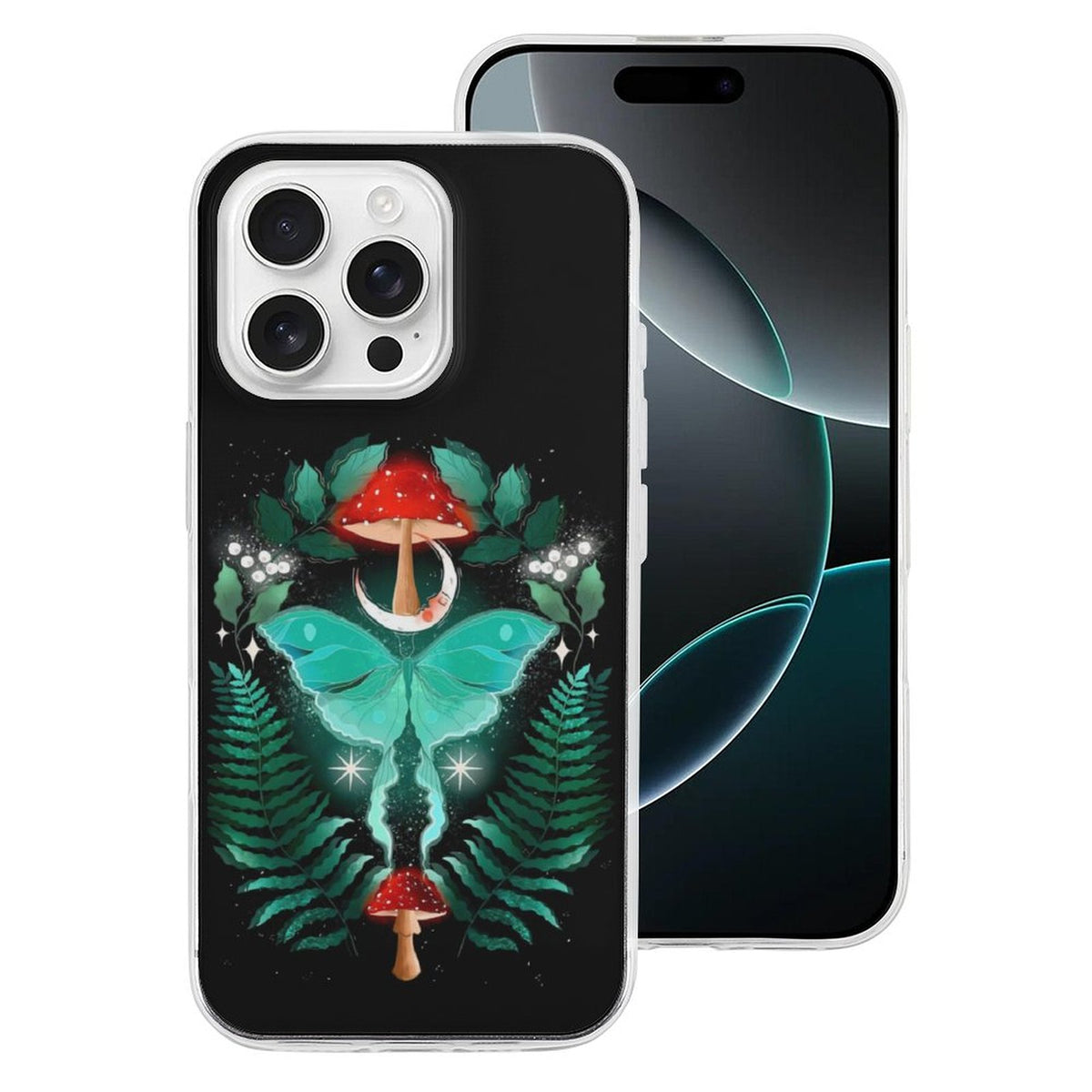 Floral Moth Print - Phone Case