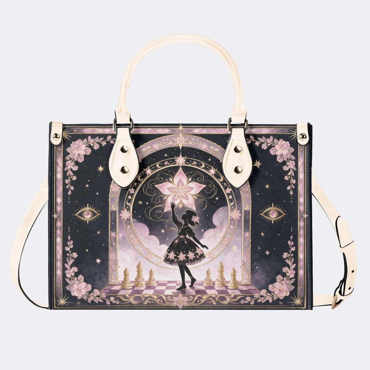 Fairy Girl Chess Print Handbag Factory Direct Sales