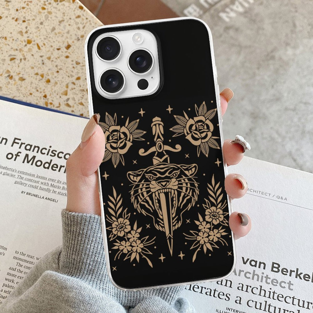 Old School Tiger Print - Phone Case