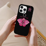 Pink Death Moth Print - Phone Case