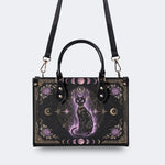 Celestial Black Cat Print Handbag Factory Direct Sales