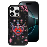 Red Heart & Eye Print - Phone Case