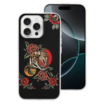 Old School Rose Tiger Print - Phone Case