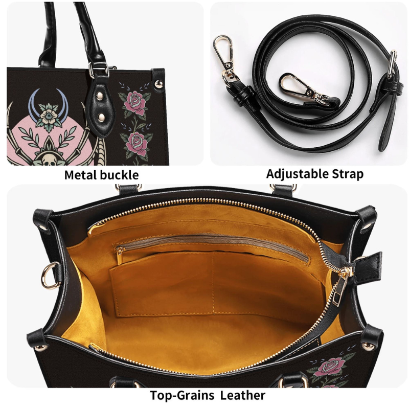 Vintage Spider Queen Print Handbag Factory Direct Sales