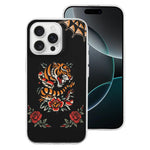 Old School Tiger Rose Print - Phone Case