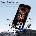 Old School Tiger Rose Print - Phone Case