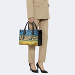 Van Gogh Starry Night Town Print Handbag Factory Direct Sales