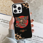 Vintage Eagle & Snake Print - Phone Case