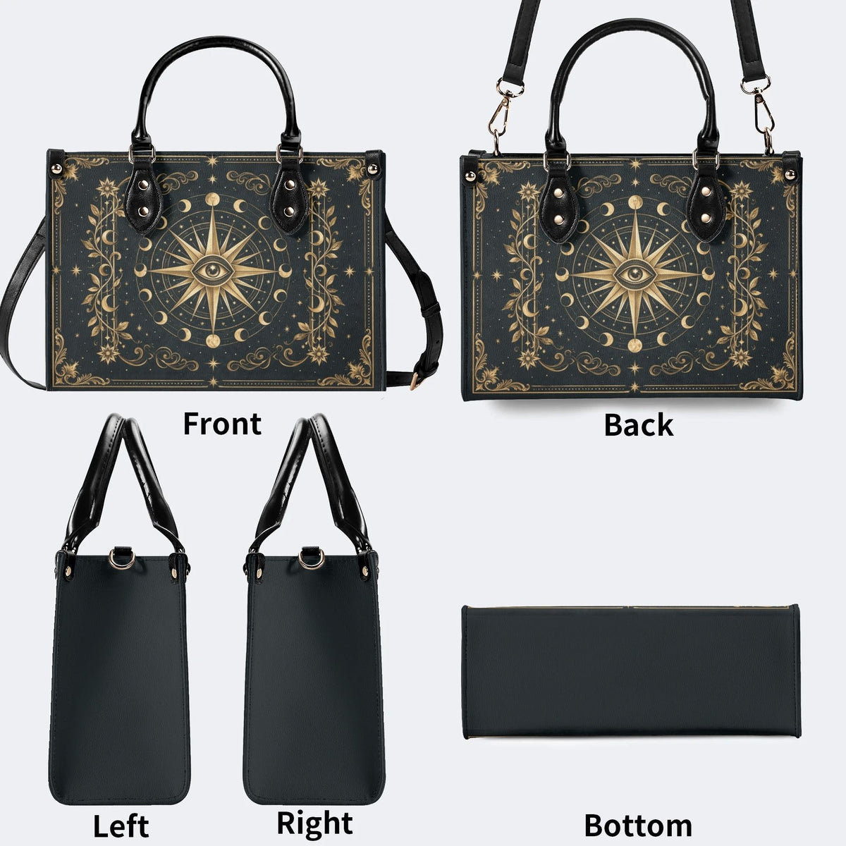 All Seeing Eye Moon Print Handbag Factory Direct Sales