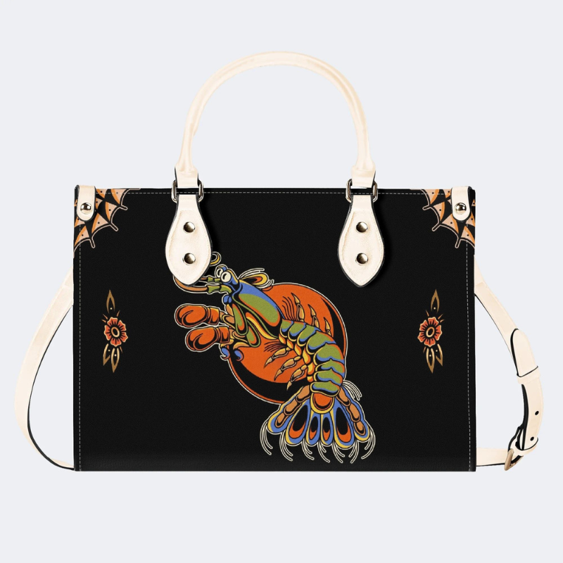 Boxing Shrimp Print Handbag Factory Direct Sales