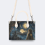 Star Moon Castle Figure Print Handbag Factory Direct Sales