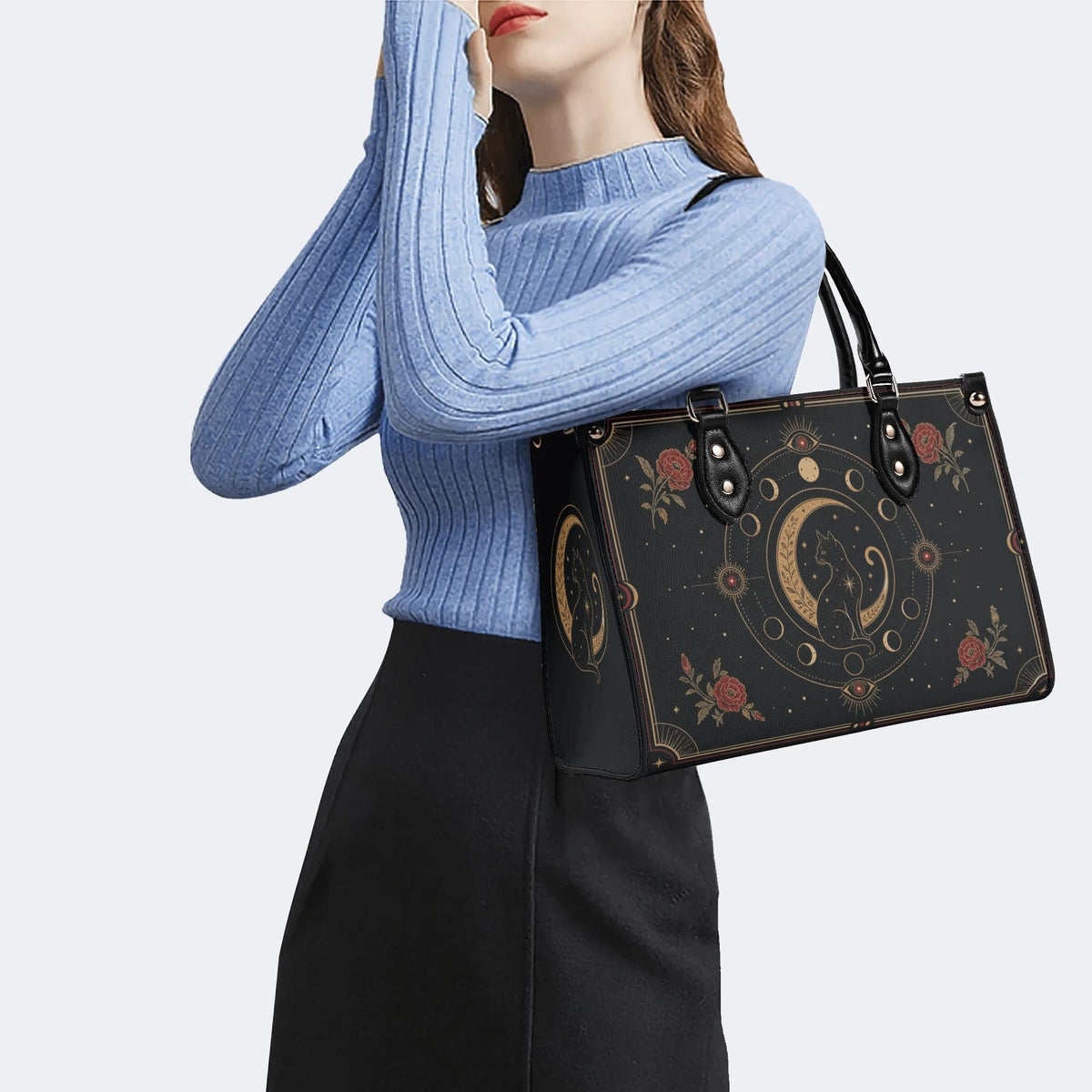 Tarot Cat Print Handbag Factory Direct Sales