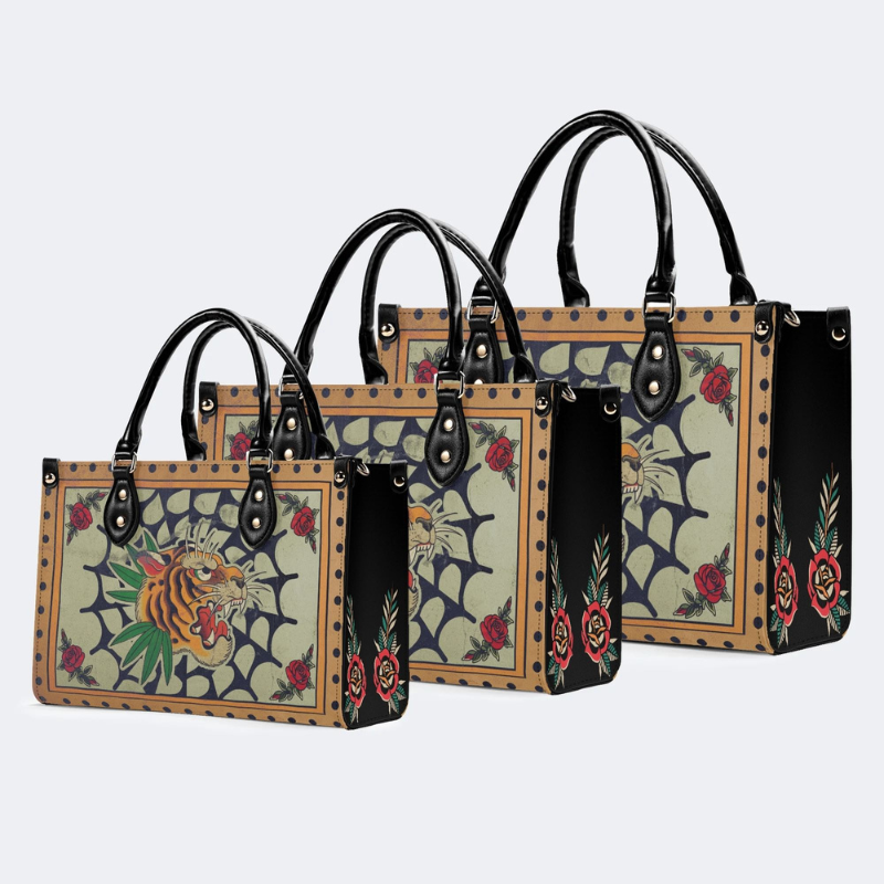 Spider Web Tiger Head Print Handbag Factory Direct Sales