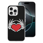 Retro Skull Heart Print - Phone Case