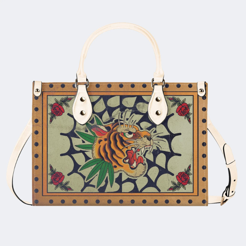 Spider Web Cat Head Print Handbag Factory Direct Sales