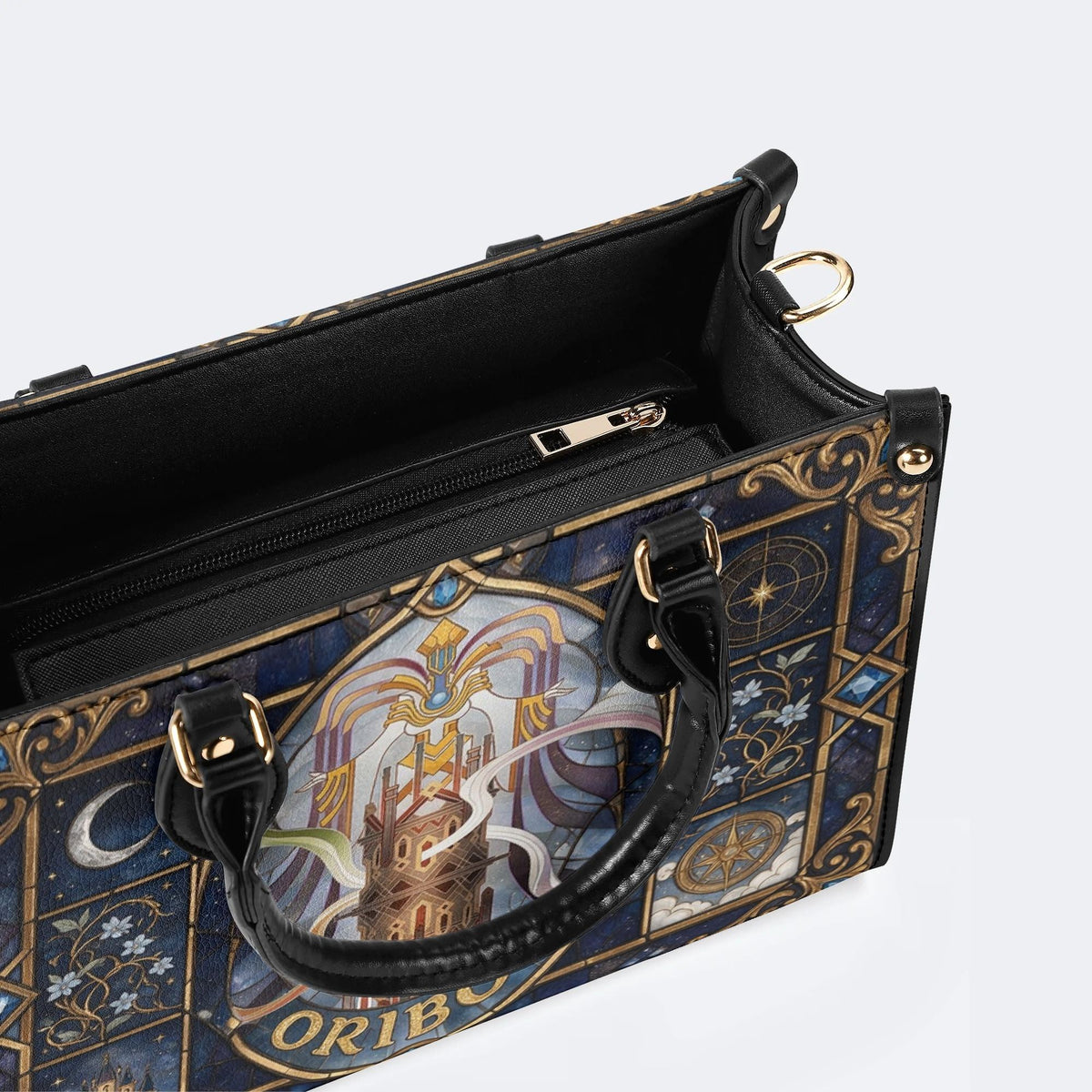 Oribos Castle Print Handbag Factory Direct Sales