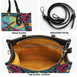 Colorful Moth Print Handbag Factory Direct Sales