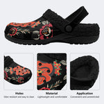 Tenggu Mask Print - Fur Lined Slippers/Sandals