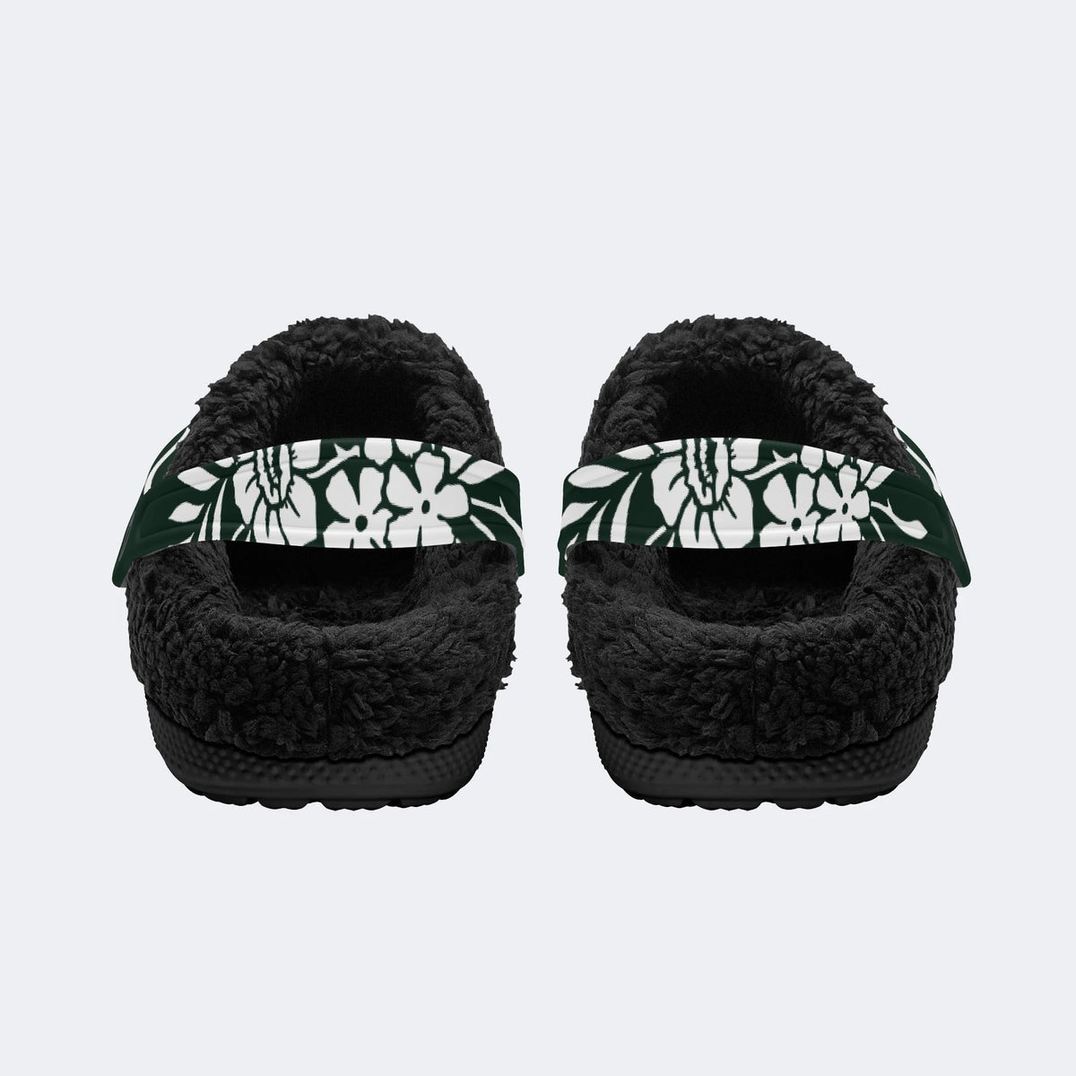 Moth Skull Chain Flower - Fur Lined Slippers/Sandals