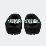 Moth Skull Chain Flower - Fur Lined Slippers/Sandals
