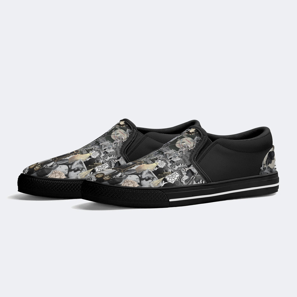 Horror Collage Print - Slip On Shoes