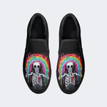 Love Is The Answer Skull Print - Slip On Shoes