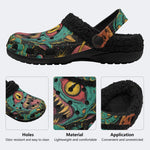 Cosmic Monster Face - Fur Lined Slippers/Sandals