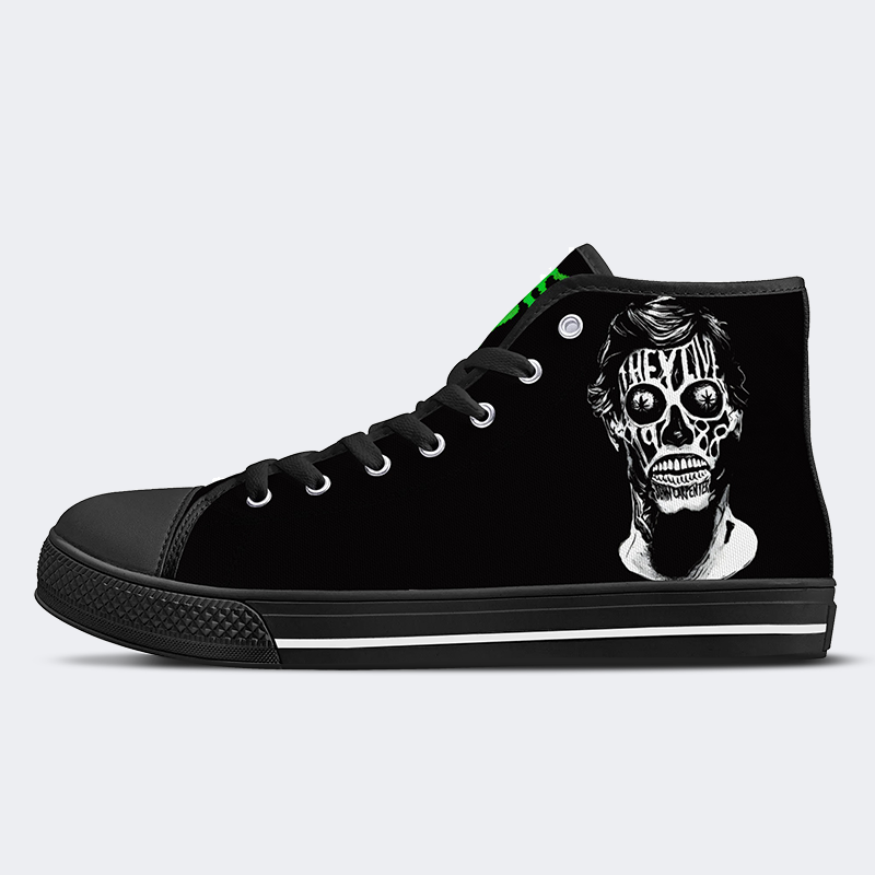 Unisex Sie leben Horror-Druck - High Top Canvas