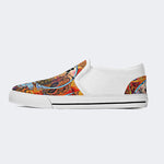 Unisex Tie Dye Skull Graphic Print - Slip On Shoes