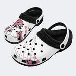 Coquette Halloween Ghost - Fur Lined Slippers/Sandals