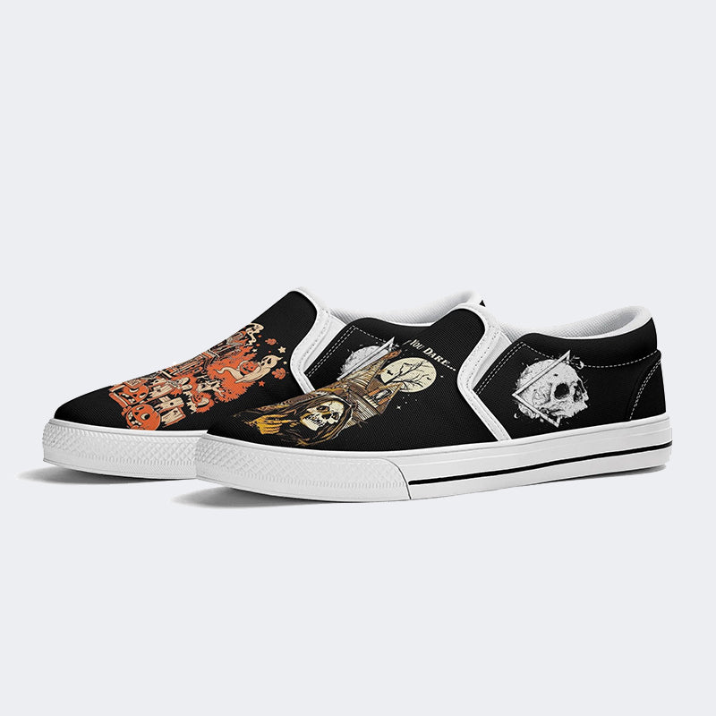 Unisex Hallwoeen Horror Print - Slip On Shoes